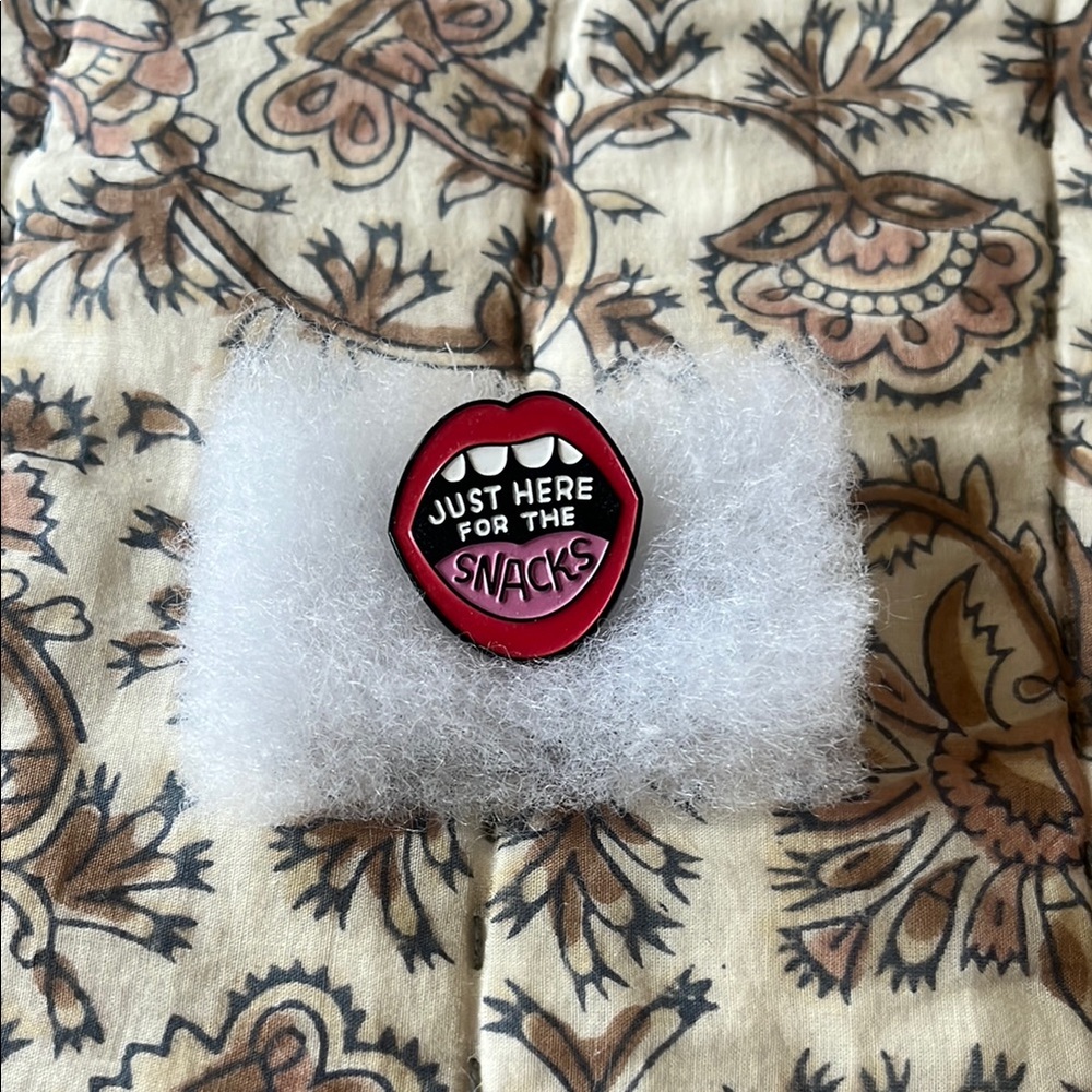 Red and Black Snack Enamel Pin